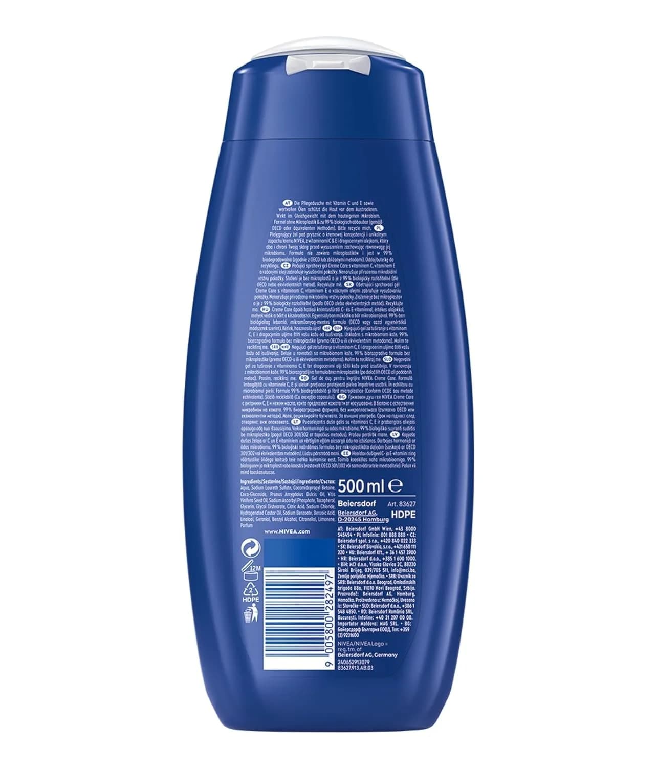 شامپو بدن کرمی نیوآ مدل Creme Care | حجم 500 میل — تصویر ۸