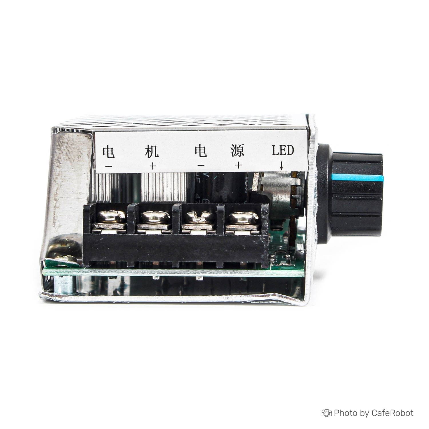 ماژول کنترل دور PWM موتور DC دارای ولتاژ 9-55 ولت DC و جریان 40 آمپر دارای کیس — تصویر ۳