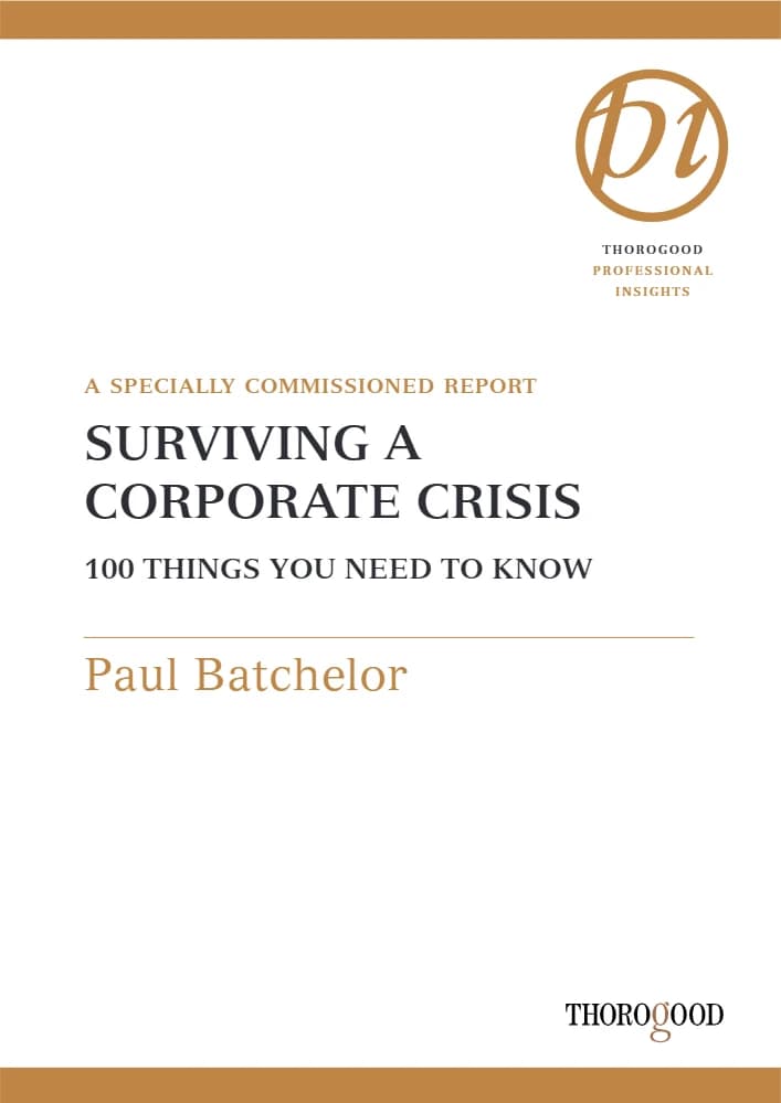 کتاب Surviving a Corporate Crisis: 100 Things You Need to Know (بقا از بحران شرکتی: ۱۰۰ چیزی که باید بدانید) نسخه انگلیسی PDF | پل بچلور