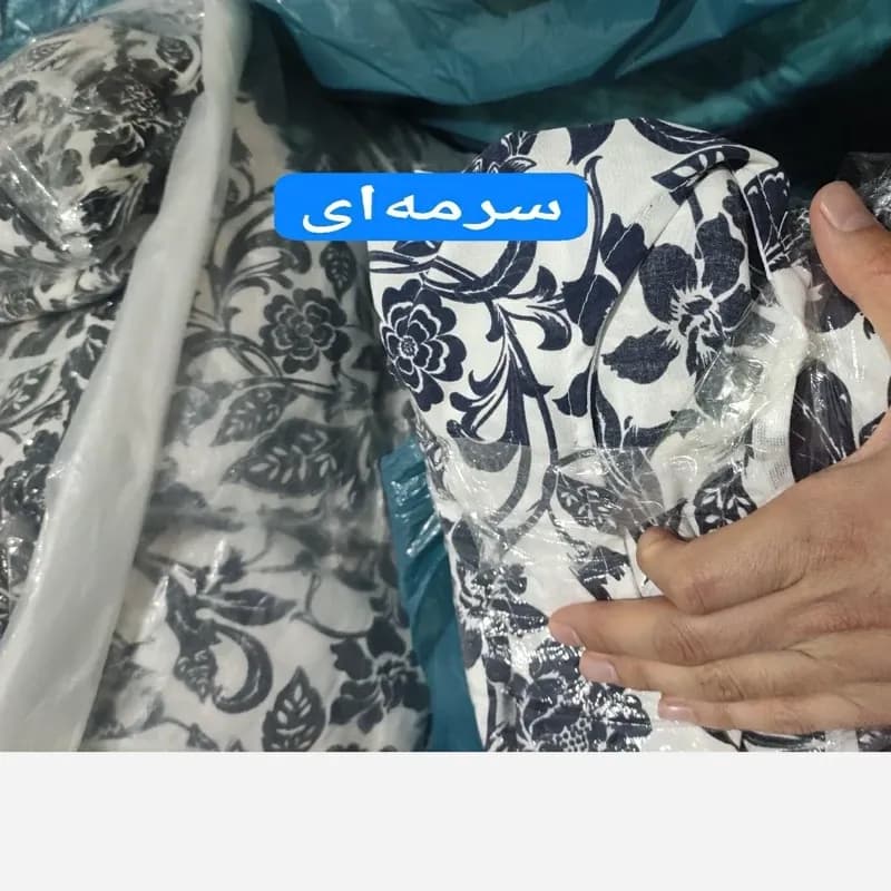 پیراهن ساحلی نخی فلور زمینه سفید فری سایز (38 تا 48) بدون بدن نما — تصویر ۷
