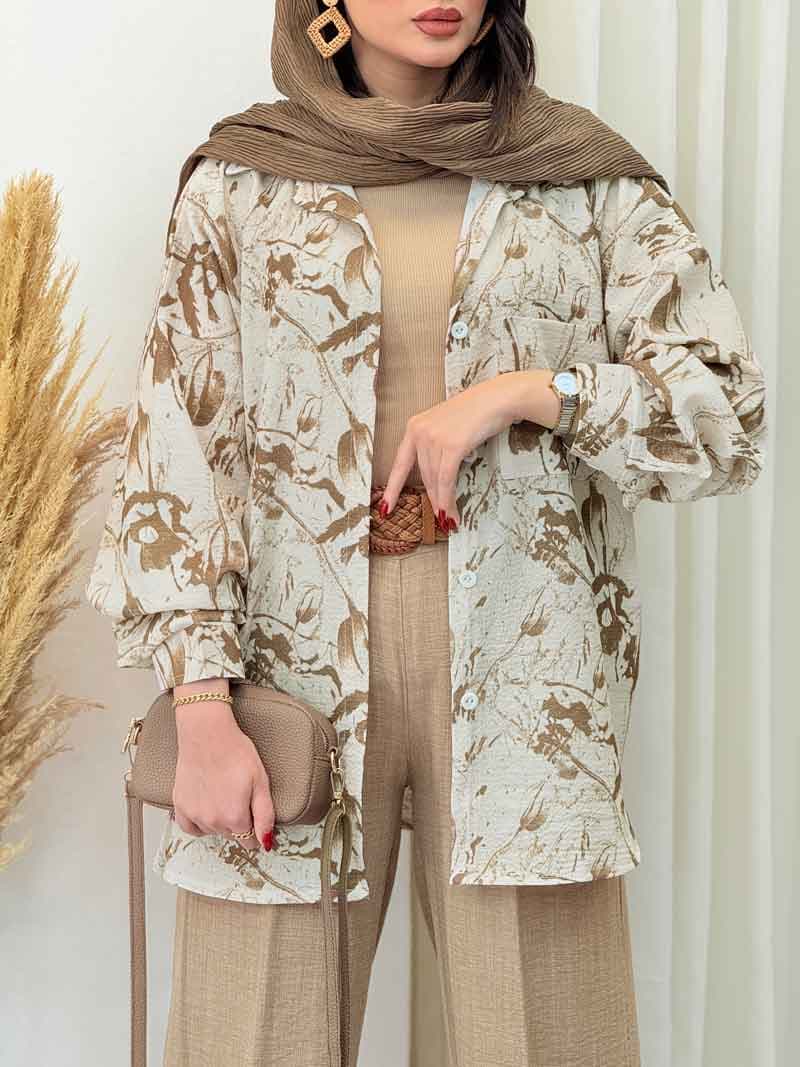 مانتو طرح دار آنیا کد 6686 — تصویر ۸