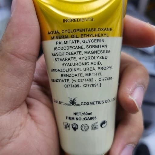 کرم بی بی(BB) گلد آنجل اورجینال حجم 60 میل ماندگاری 24 ساعته و ضد آب بافت سبک حاوی SPF25 مخصوص انواع پوست — تصویر ۷