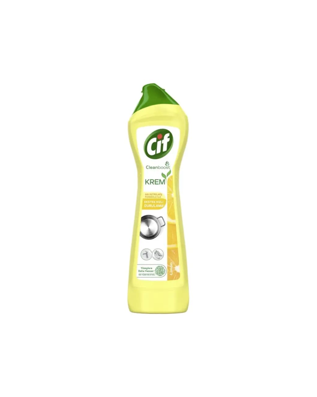 کرم تمیزکننده سیف Cif Cleanboost مدل لیمویی حجم ۵۰۰ میل
