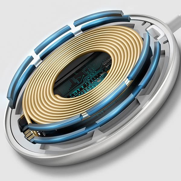 شارژر بی سیم باسئوس مدل Simple Mini Magnetic Wireless Charger WX01-JKF — تصویر ۴