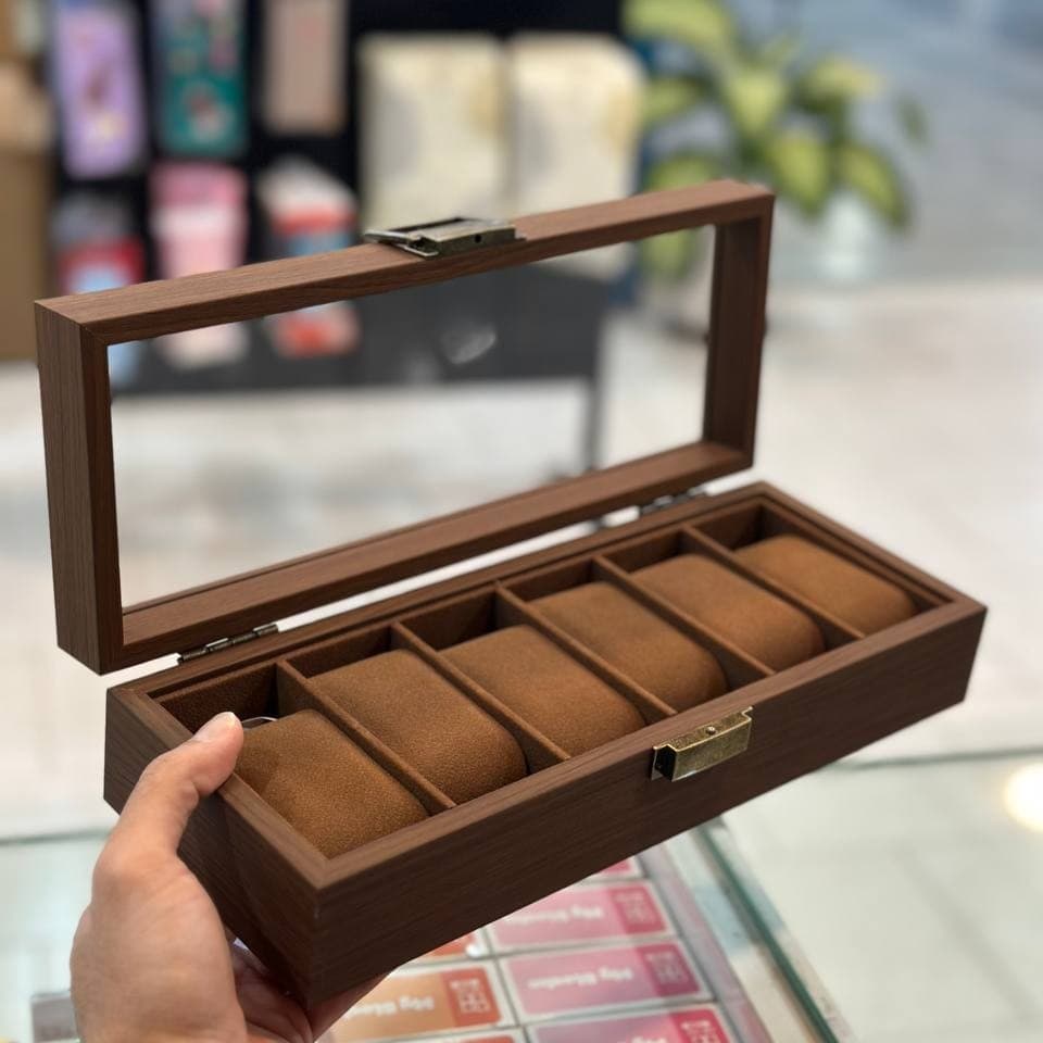 باکس ساعت ۶ عددی چوبی — تصویر ۲