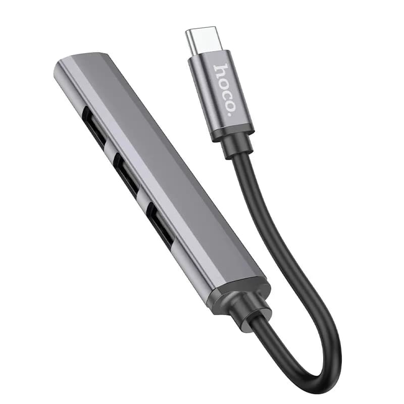 هاب شارژ 4 پورت هوکو مدل HB26 4IN1 با سری کابل تایپ سی — تصویر ۲