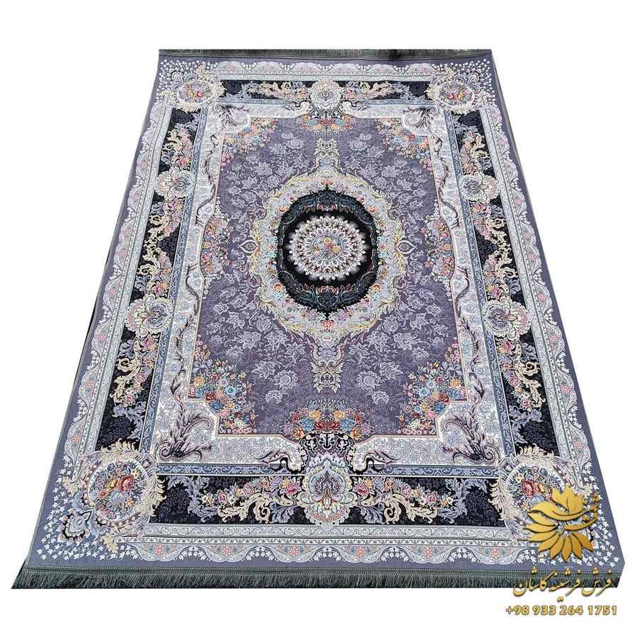 فرشینه طرح فرش 1200 شانه زمینه دودی کد sh2089