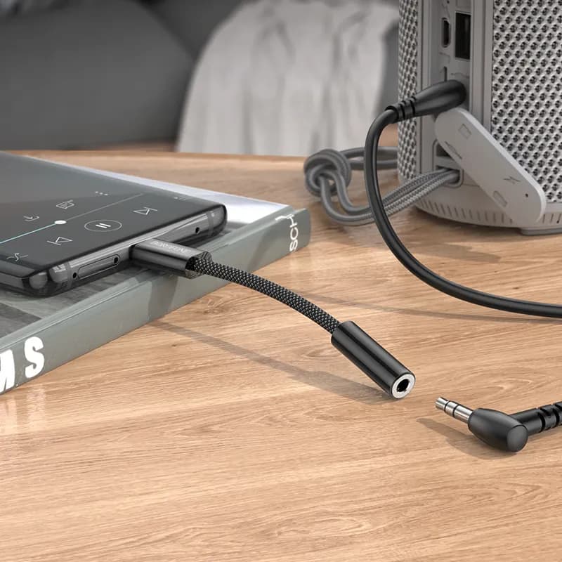 مبدل OTG جک USB-C TO AUX 3.5mm بروفون مدل BV15 — تصویر ۸