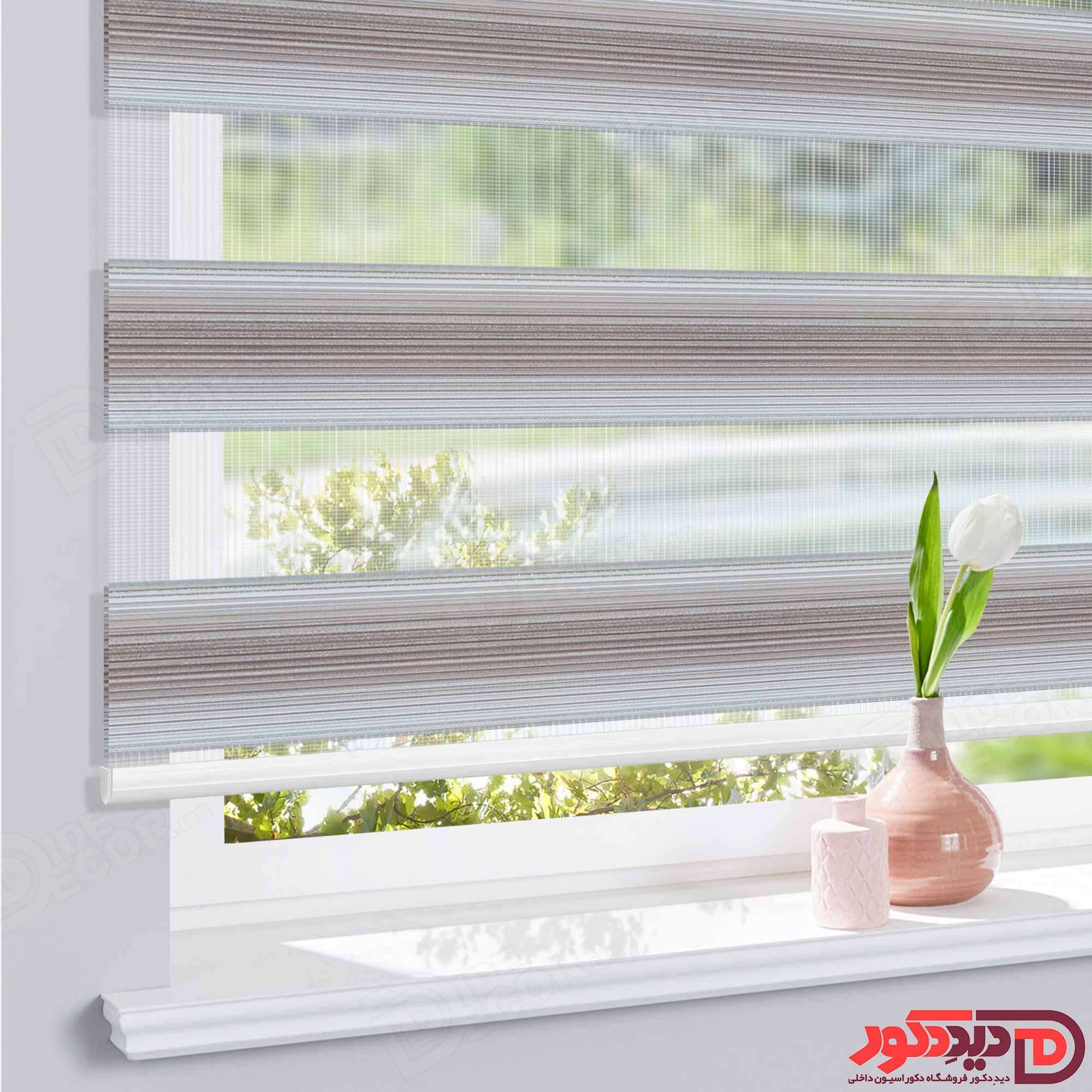پرده زبرا ترک مدل پلیسه دار کد 06-983940 — تصویر ۳