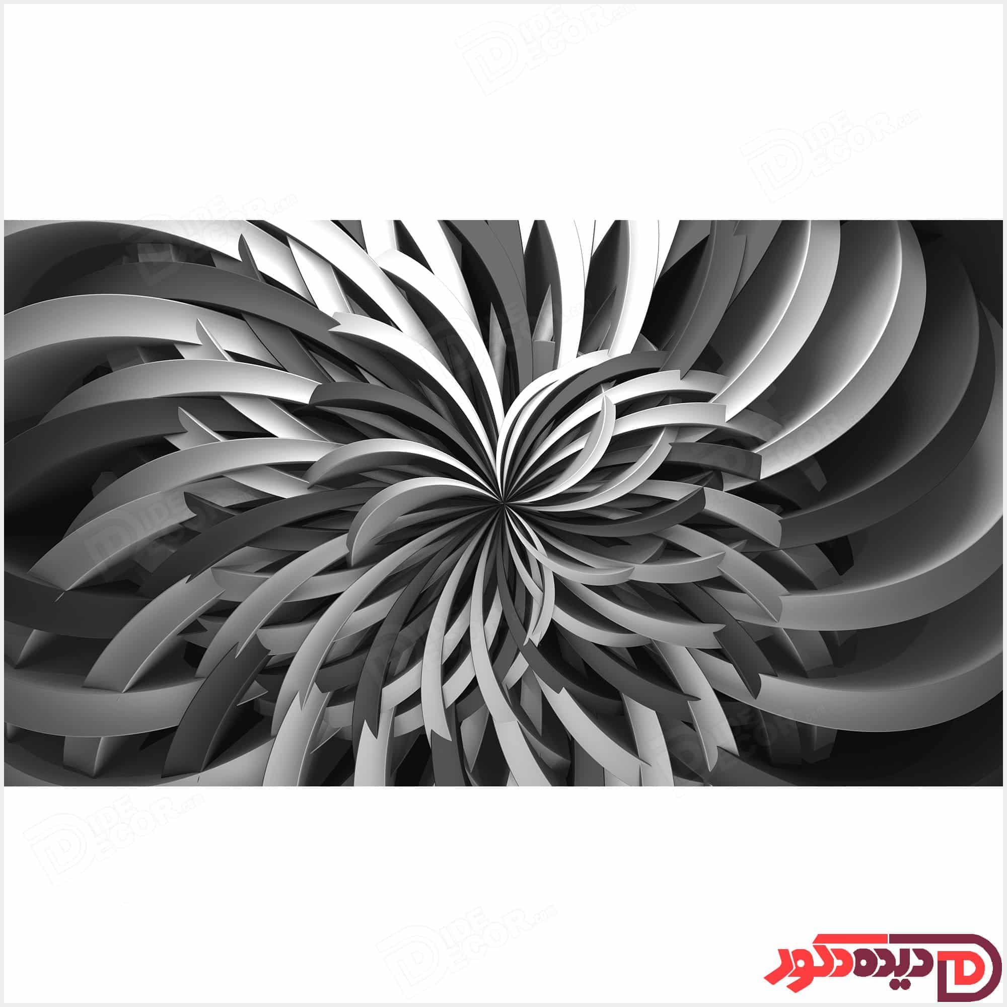 پرده زبرا دومکانیزم تصویری چاپی سه بعدی طوسی کد 3DP-55 — تصویر ۳