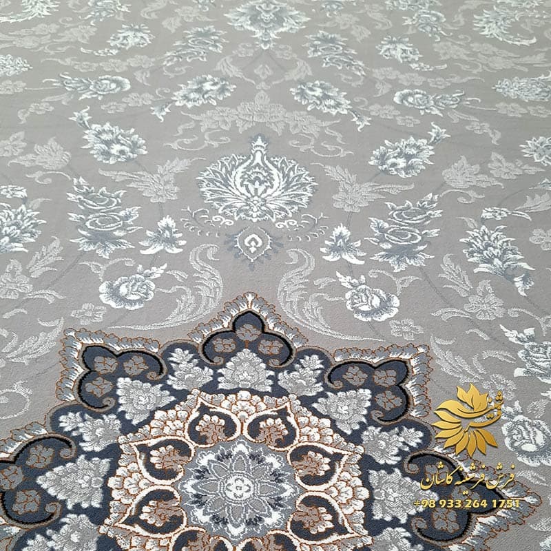 فرش 700 شانه طلاکوب طرح دایان ترمه ای — تصویر ۴