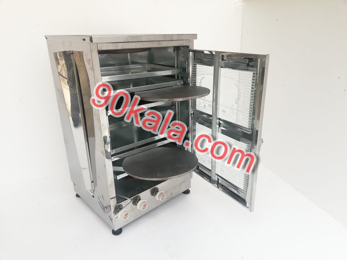 تنور گازی استیل 6 سینی 2 چدن 32 مدل TG-372