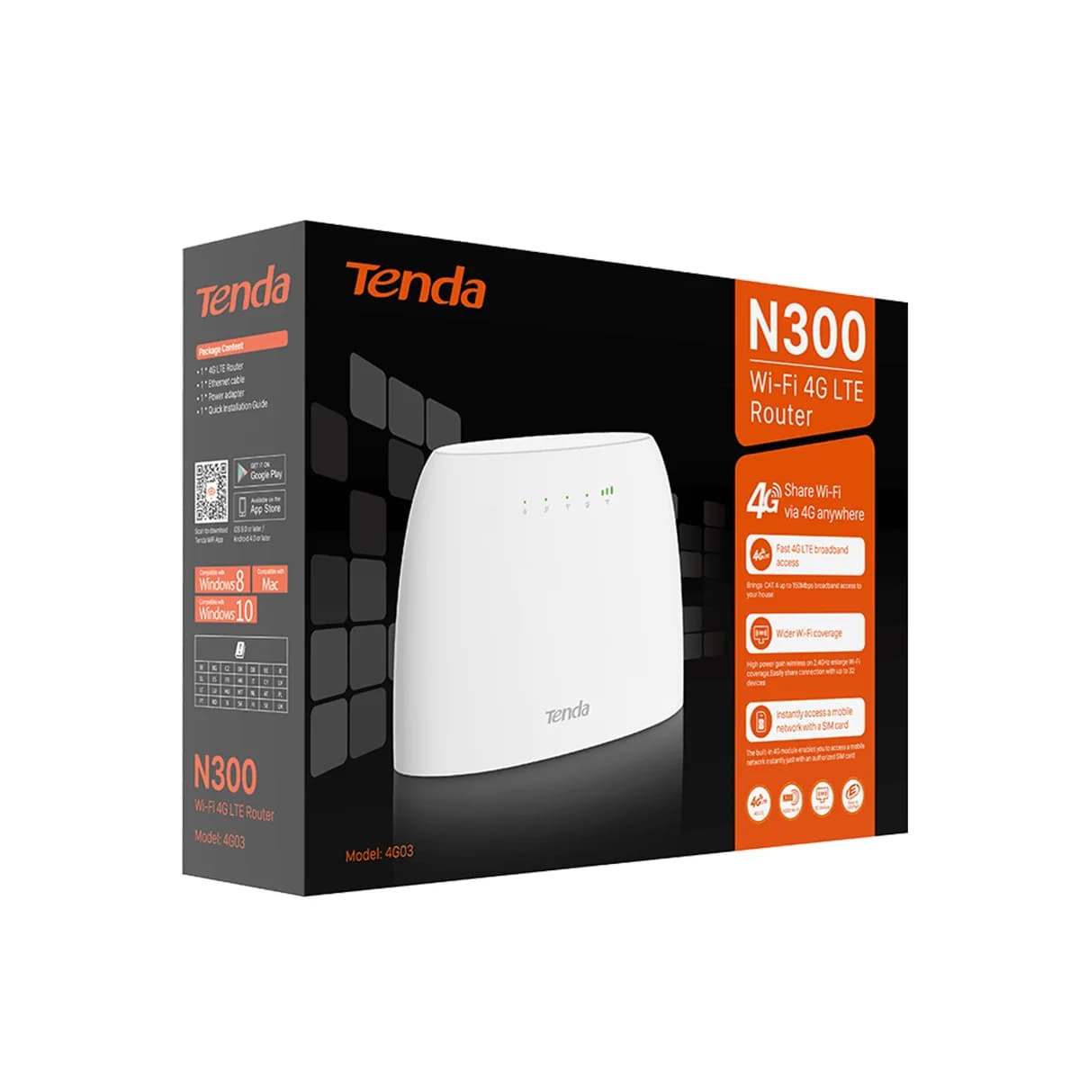 مودم روتر تندا Tenda 4G03 N300 Wi-Fi 4G LTE Router — تصویر ۴