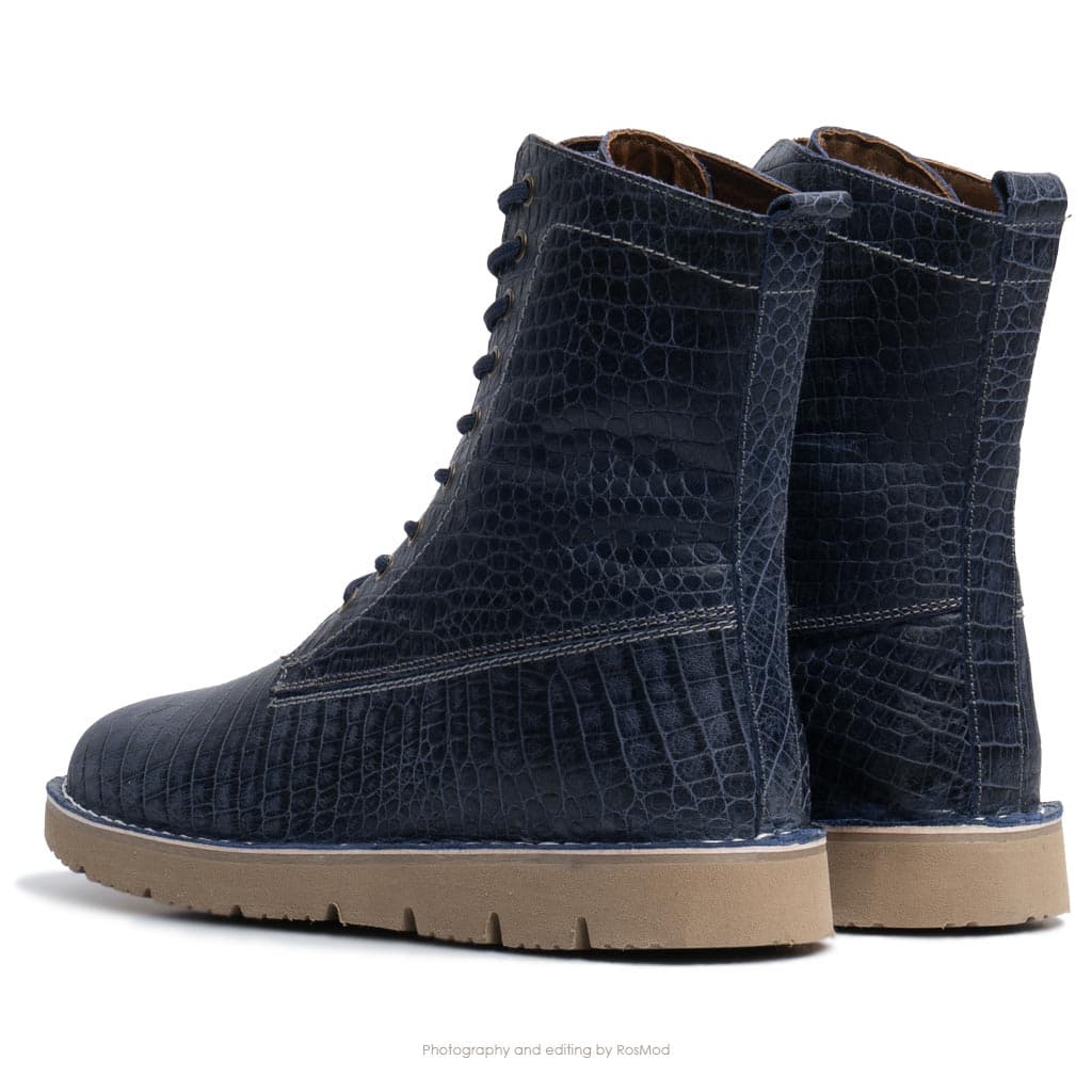 بوت پارتیزان گازولین پیتون آبی – GAAZOLIN Partisan Boots Blue Python A — تصویر ۴