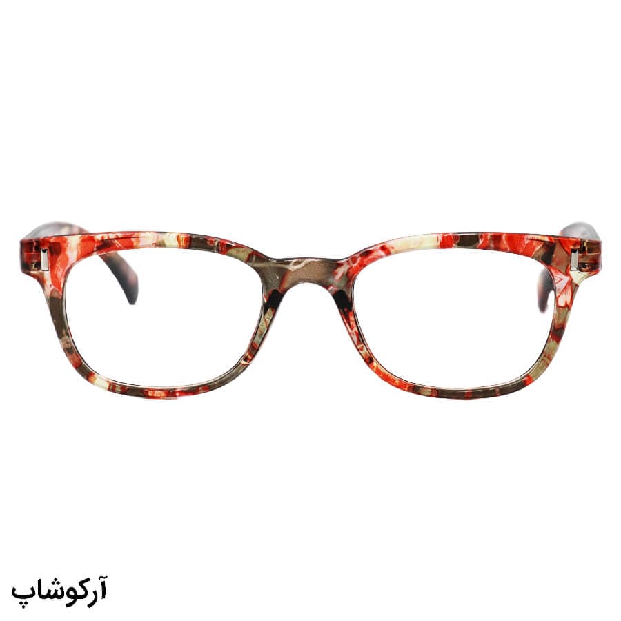 عینک مطالعه نمره +2.75 نزدیک بین با فریم چند رنگ (به همراه قاب و دستمال)، دسته فنری مدل TJ3184 — تصویر ۲