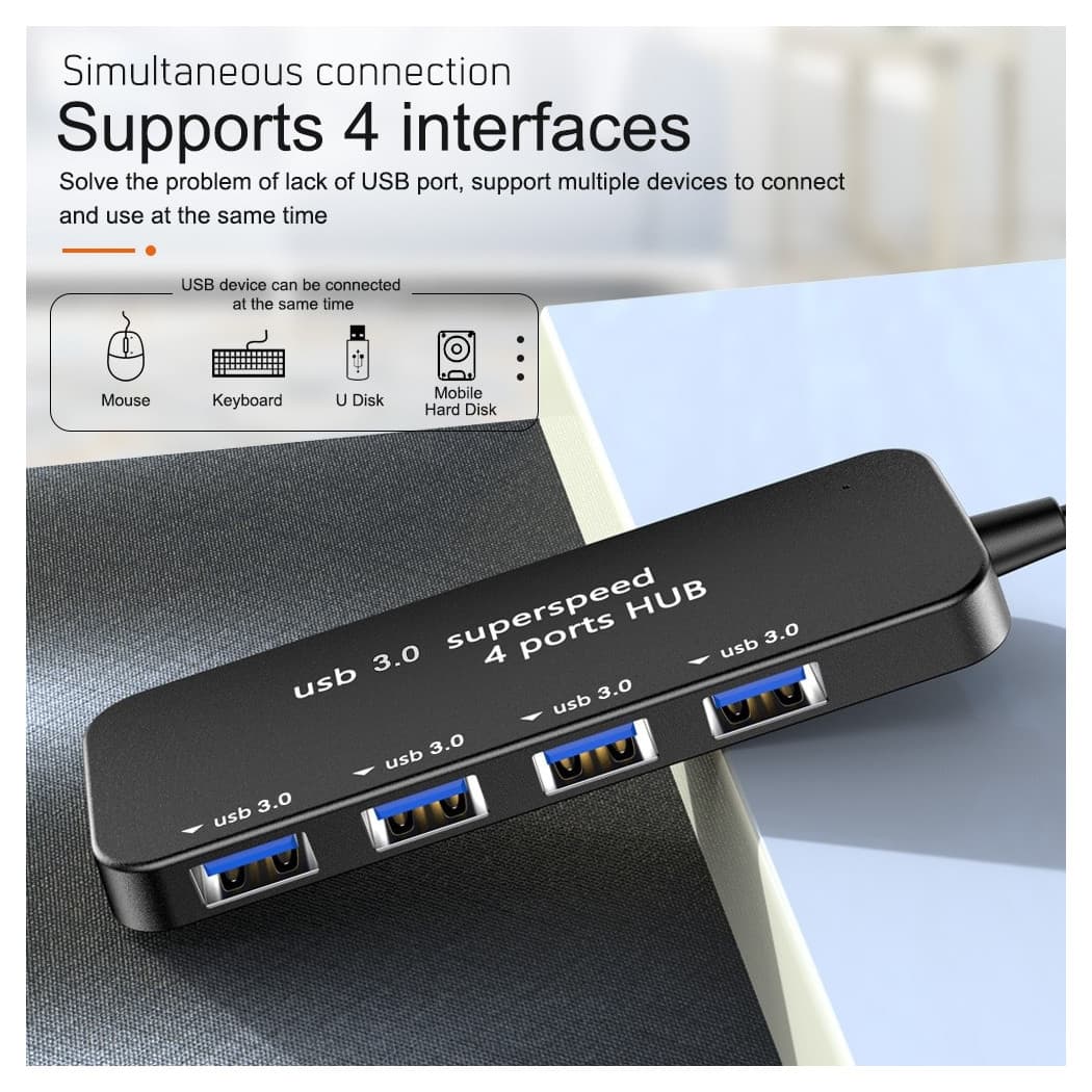 هاب 4 پورت USB3.0 مدلX840 — تصویر ۳