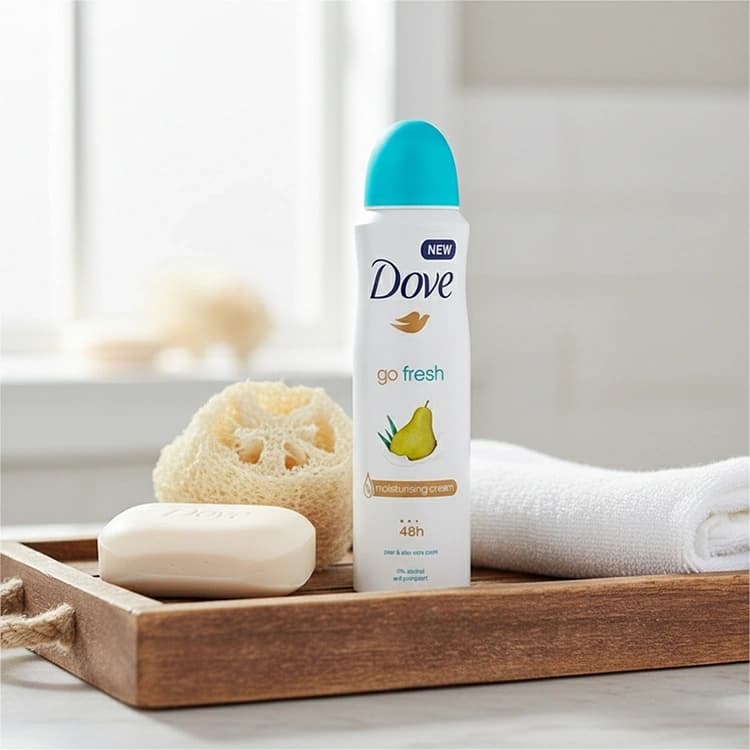 اسپری ضد تعریق Dove مدل Go Fresh Pear and Aloe Vera حجم 150 میلی لیتر — تصویر ۲