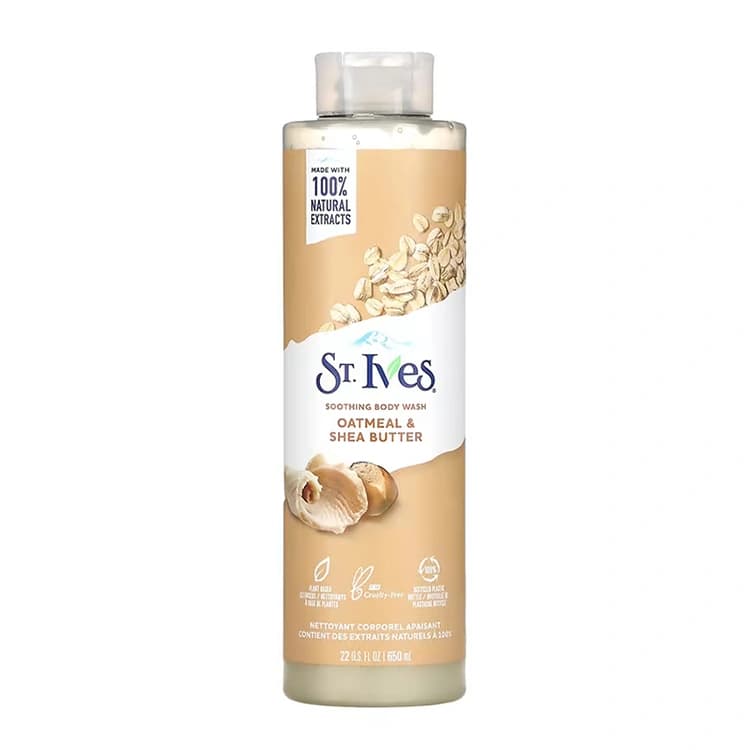شامپو بدن St Ives مدل Oatmeal and Shea Butter حجم 650 میلی لیتر