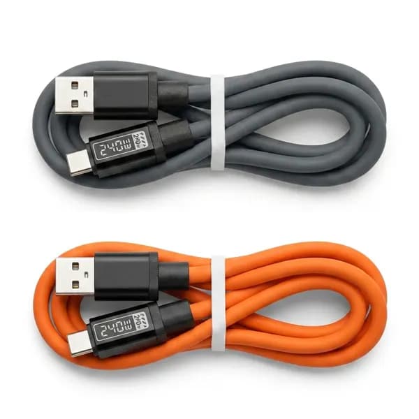 کابل شارژ دیتادار USB به تایپ سی فست شارژ 120 وات تا 240 وات اورجینال + (گارانتی طلایی)