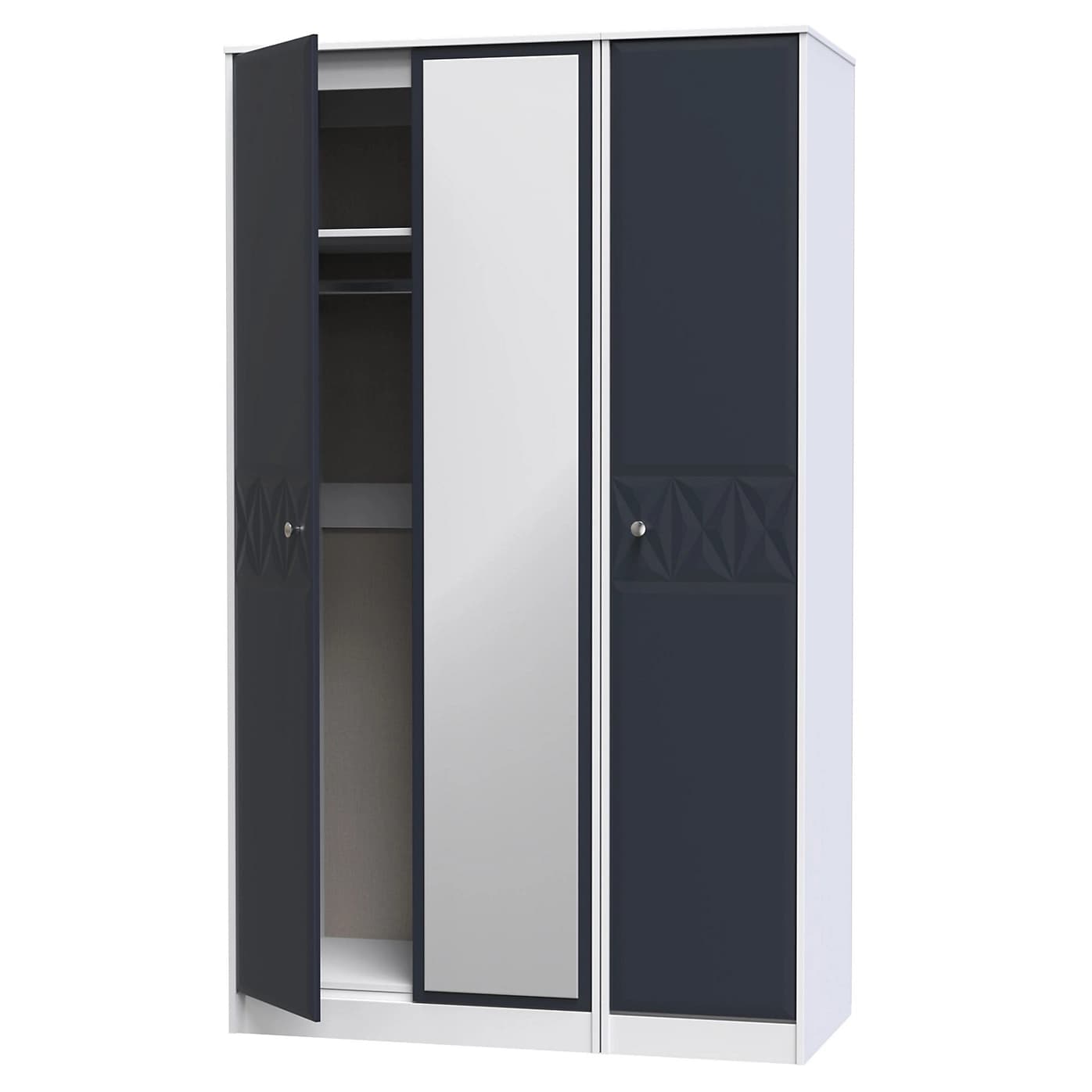 کمد لباس دو درب با آینه سایز 197*110*53 کد 8973 — تصویر ۸