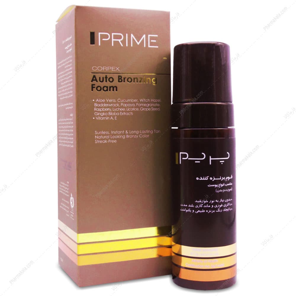 فوم برنزه کننده صورت و بدن Auto Bronzing انواع پوست پرایم 150ml