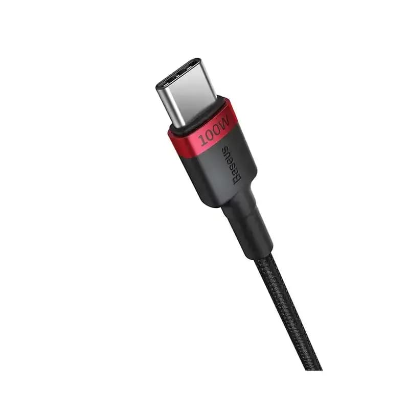 کابل شارژ Type-C to Type-C باسئوس مدل Cafule Series با طول 2 متر 100 وات (2عددی) — تصویر ۴