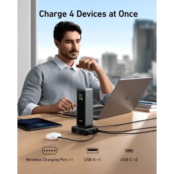 شارژر رومیزی 100 وات مدل Anker 100W Charging Base for Prime Power Bank A1902 — تصویر ۲
