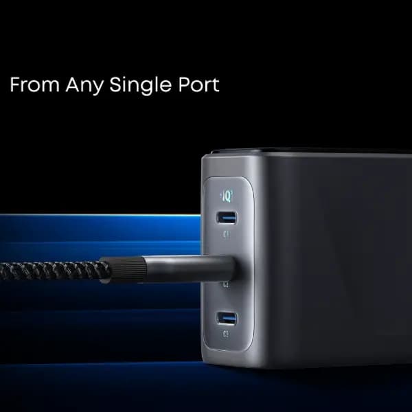 شارژر دیواری 160 وات 3 پورت با نمایشگر هوشمند انکر مدل Anker Prime Charger A2687 — تصویر ۸