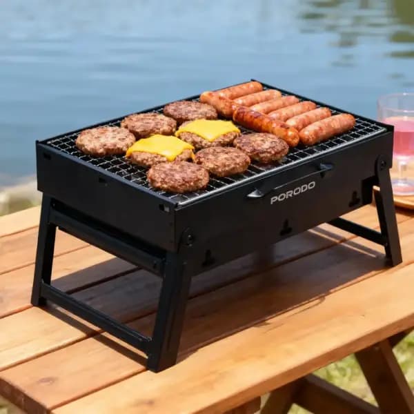 باربیکیو مینی و تاشوی قابلحمل پرودو مدل Porodo Lifestyle Portable Folding Mini BBQ Grill — تصویر ۲