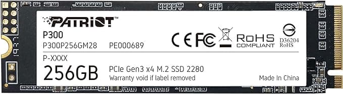 اس اس دی اینترنال پتریوت P300 ظرفیت 256 گیگابایت /PATRIOT P300 256GB m2 NVME — تصویر ۳