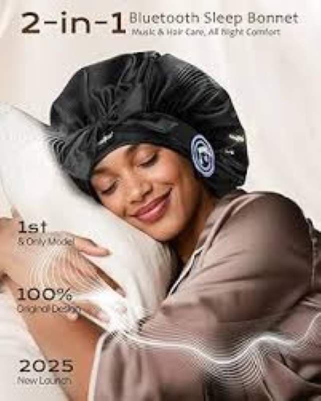 هدفون بلوتوث کلاه مخصوص خواب MUSICOZY با کلاه ساتن — تصویر ۳