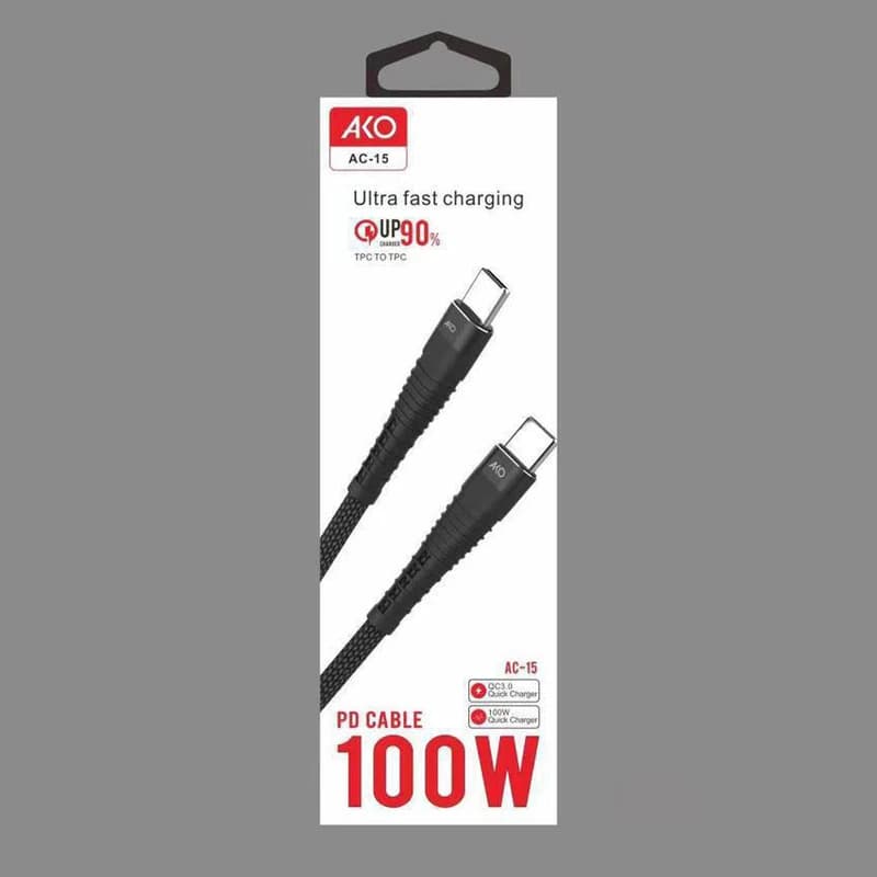 کابل USB-C آکو مدل AC-15 طول 1 متر — تصویر ۲