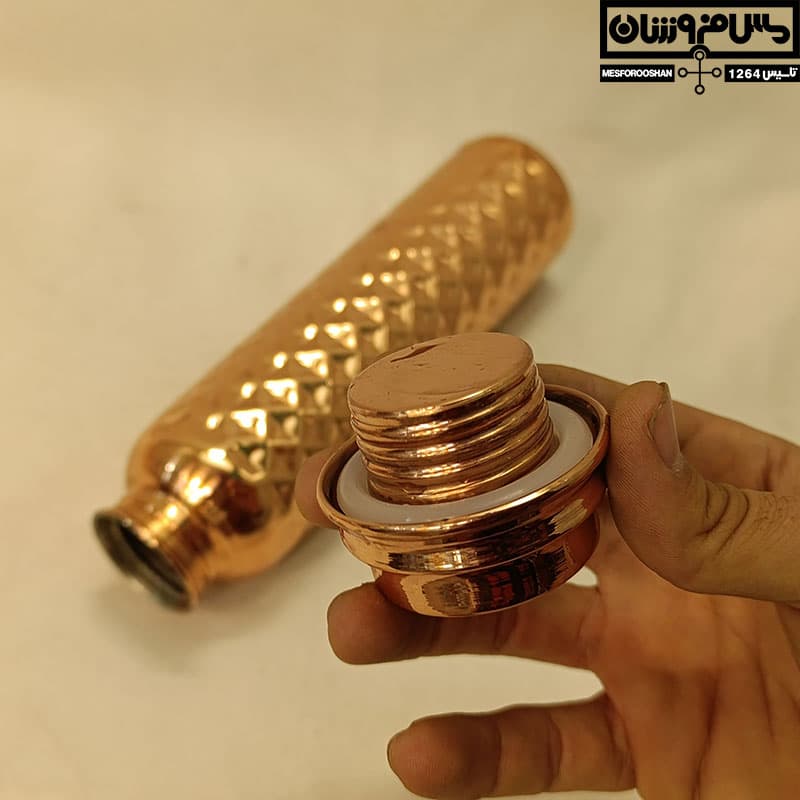قمقمه مسی – copper bottel – بطری آب مسی — تصویر ۳