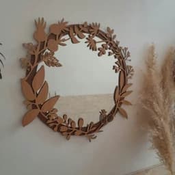 آینه دکوراتیو چوبی — تصویر ۲