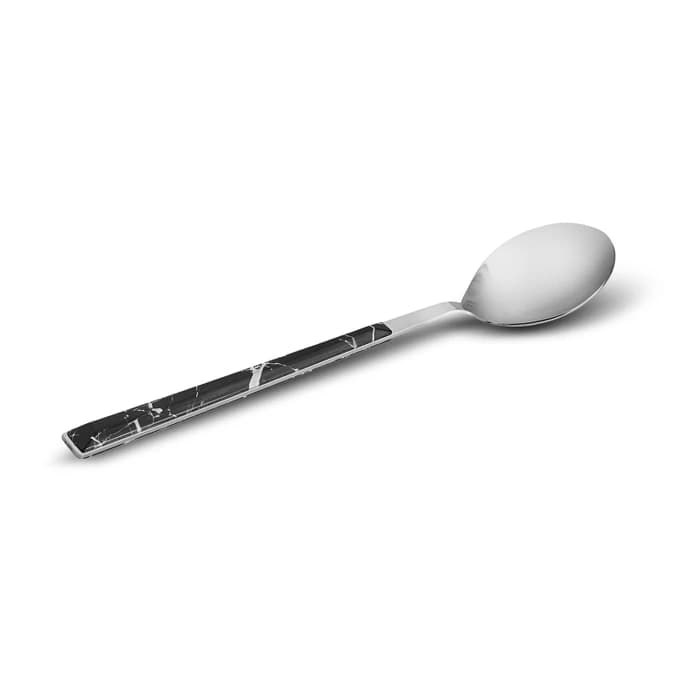 سرویس قاشق و چنگال 6 نفره 36 پارچه کاراجا مدل Leda مشکی طرح مرمر — تصویر ۲