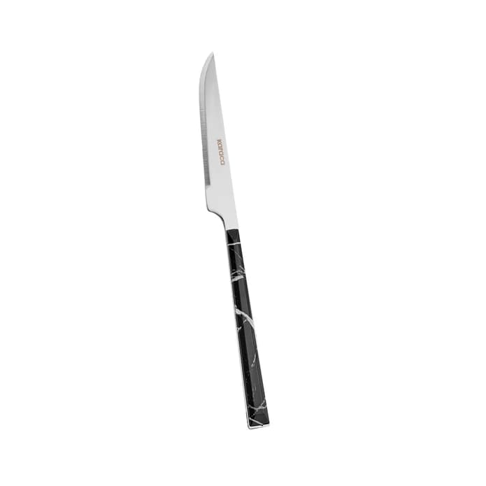 سرویس قاشق و چنگال 6 نفره 36 پارچه کاراجا مدل Leda مشکی طرح مرمر — تصویر ۵