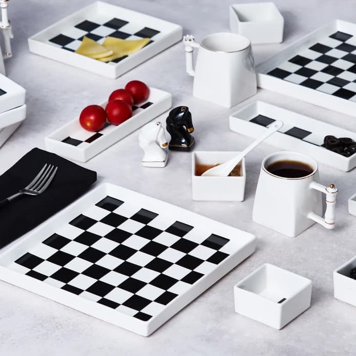 ست صبحانه خوری 22 پارچه کاراجا 6 نفره مدل Chess — تصویر ۵