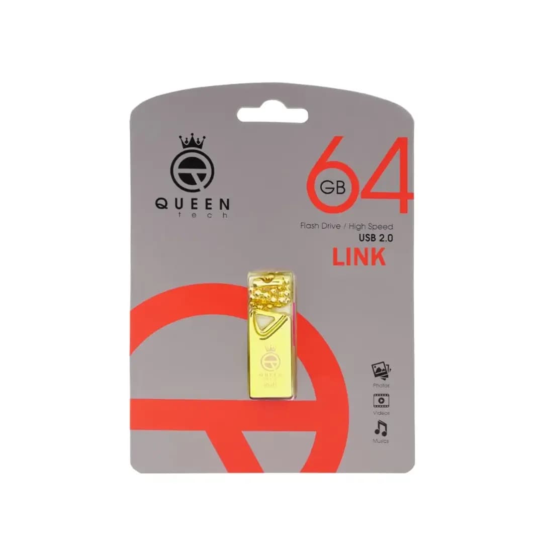 فلش مموری کوئین تک مدل LINK 64G QUEEN باظرفیت 64 گیگابایت