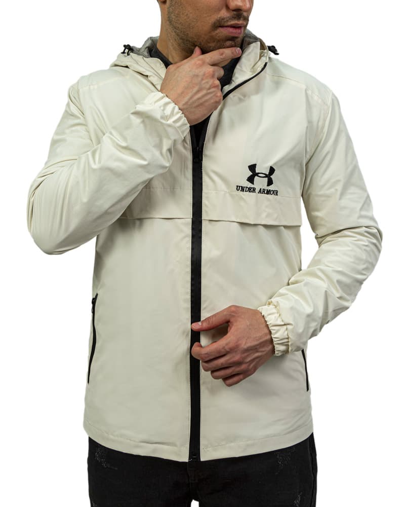 سویشرت مردانه بادگیر ضد باران مدل آندر آرمور Under Armour رنگ سفید کد 34566 — تصویر ۴