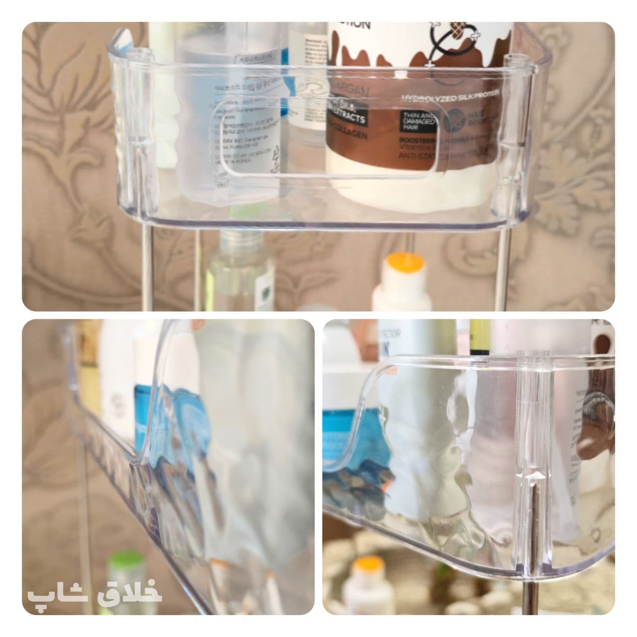 استند آشپزخانه و حمام کریستالی نظم دهنده 2 طبقه — تصویر ۸