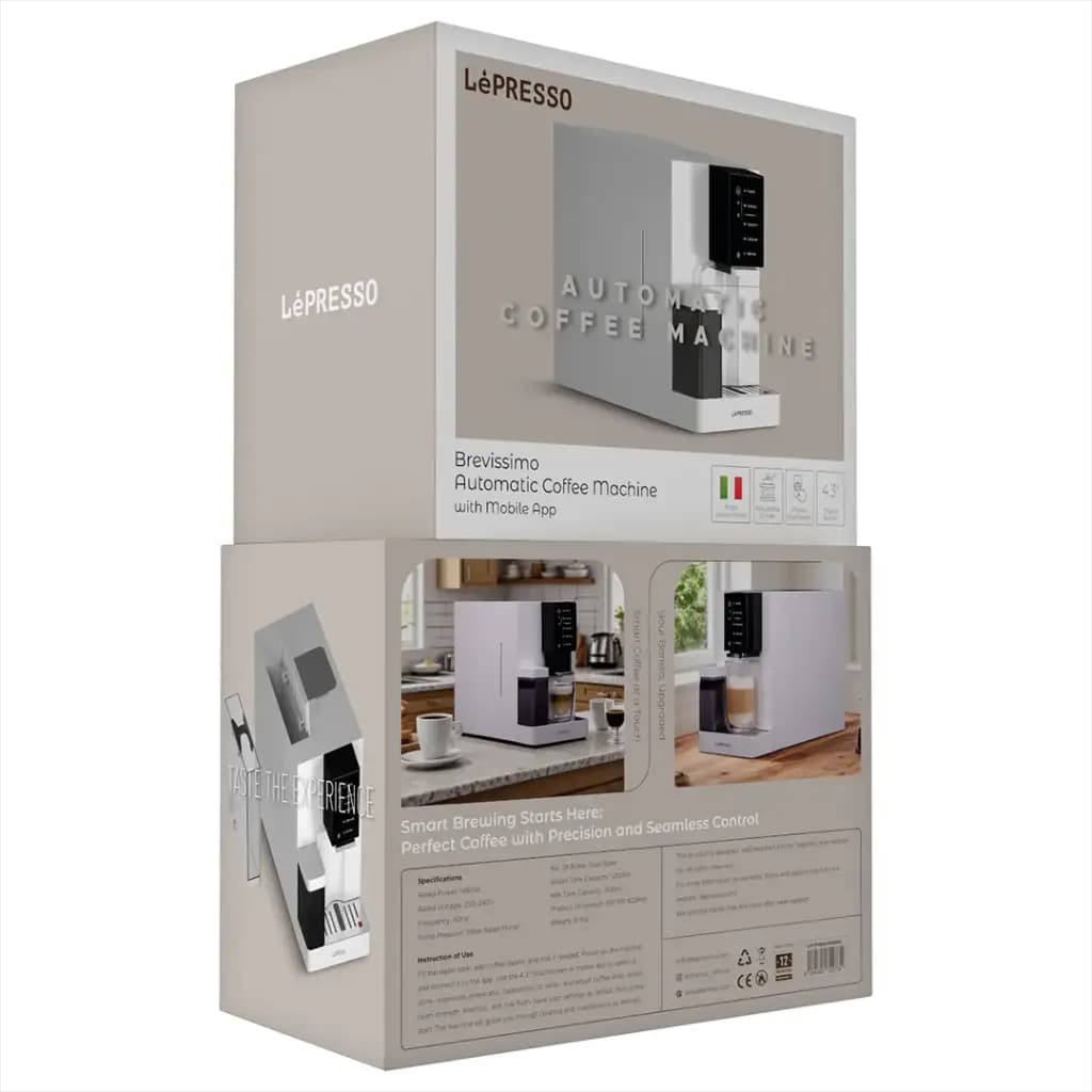 دستگاه قهوهساز اتوماتیک لپرسو Lepresso LPCFFBA Brevissimo Coffee Machine Mobile App — تصویر ۸