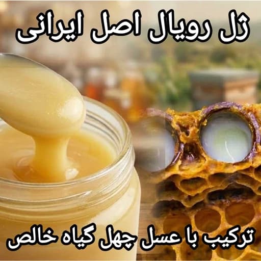 ژل رویال اصل ترکیب با عسل چهل گیاه خالص (ارسال به وزن دلخواه)