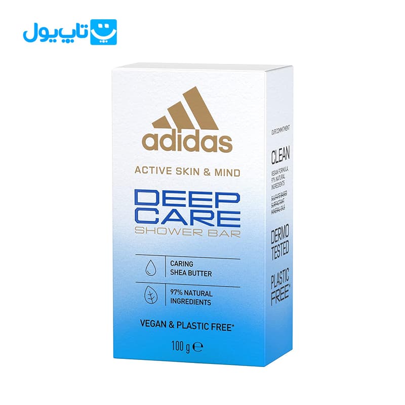 صابون آدیداس Adidas مدل Deep Care حاوی شی باتر وزن 100 گرم
