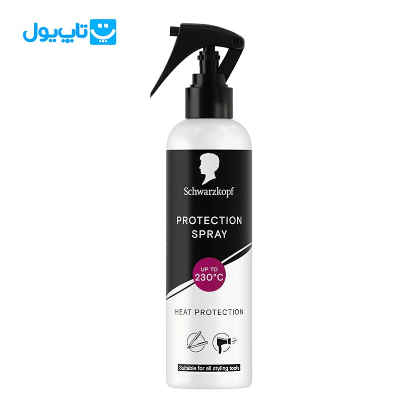 اسپری محافظ حرارتی مو شوارتزکف Schwarzkopf مدل Protection Spray حجم 250 میلیلیتر