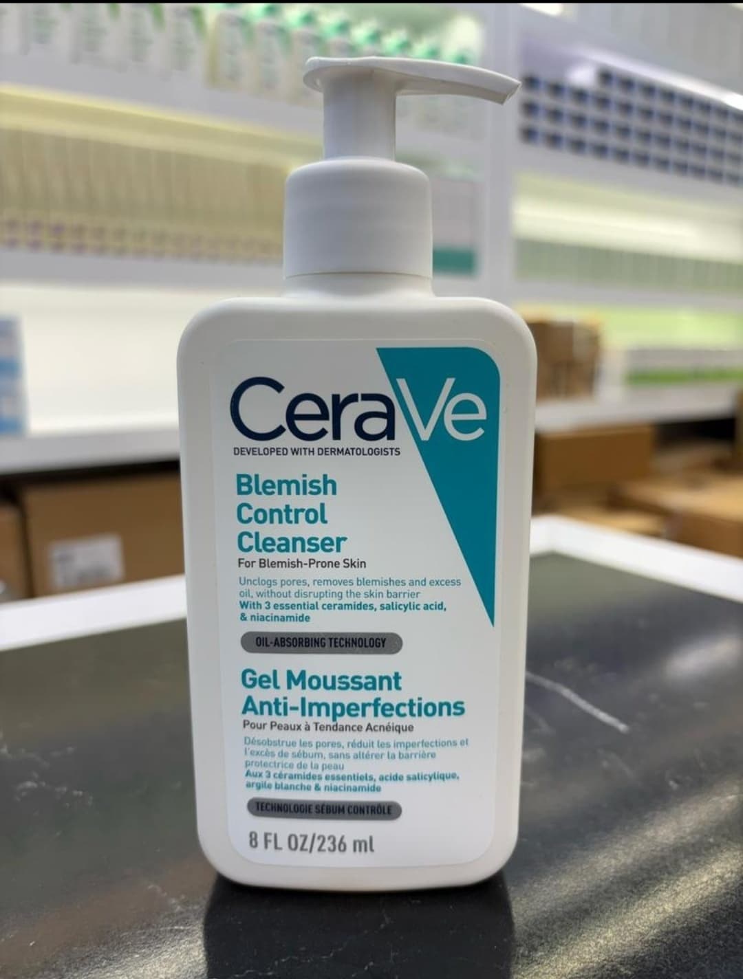 ژل شستشوی صورت سراوی CeraVe مدل Blemish Control Cleanser حجم 236 میل ضدجوش و کنترل آکنه — تصویر ۶