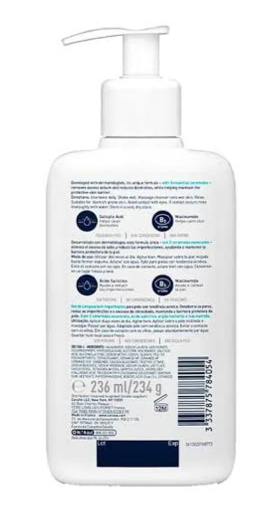 ژل شستشوی صورت سراوی CeraVe مدل Blemish Control Cleanser حجم 236 میل ضدجوش و کنترل آکنه — تصویر ۲