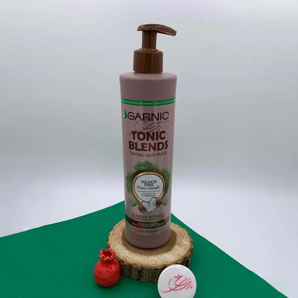 ماسک موی صاف کننده و ضد وز گارنیک GARNIC مدل Tonic Blends بدون سولفات، حاوی روغن نارگیل و آناناس حجم 500 میلی لیتر