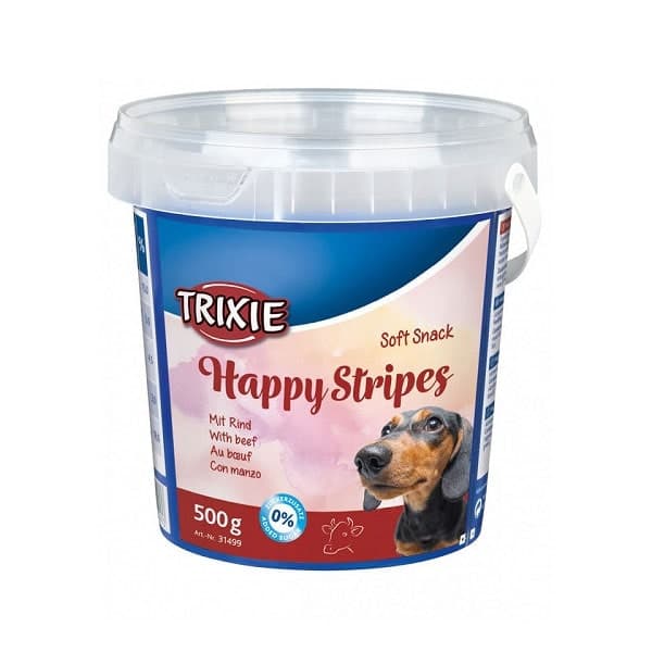 تشویقی سطلی سگ تریکسی Trixie Happy Stripesبا طعم گوشت گوساله وزن 500 گرم