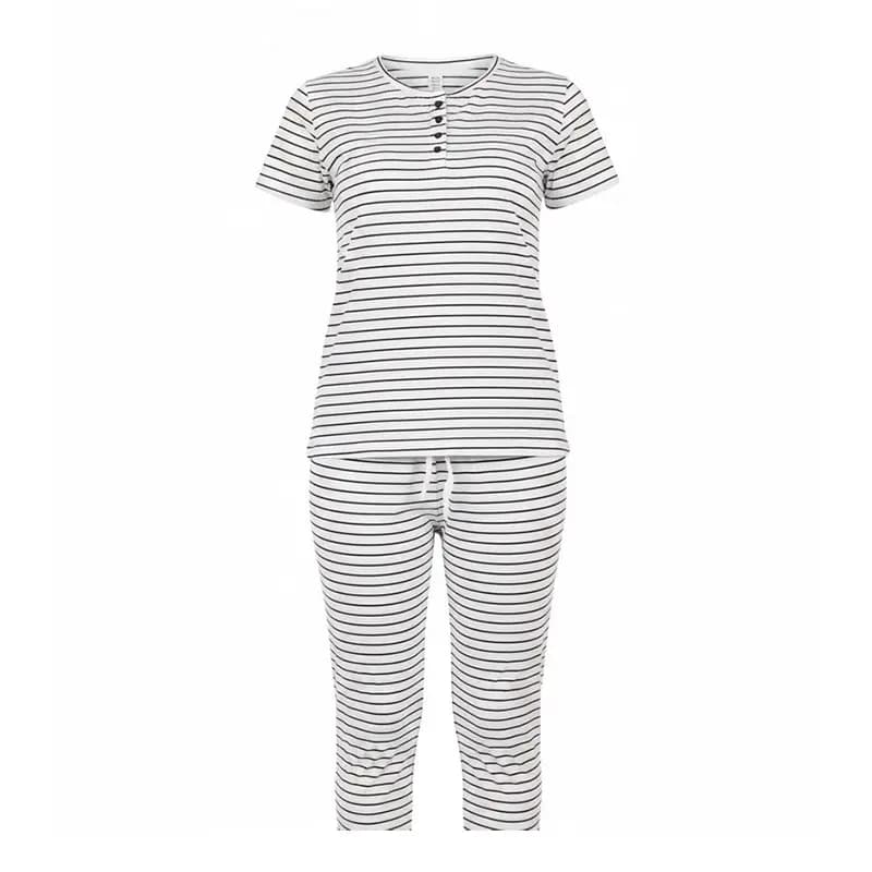 ست تیشرت وشلوارک H&M (اصل وارداتی) مدل سفید یاس