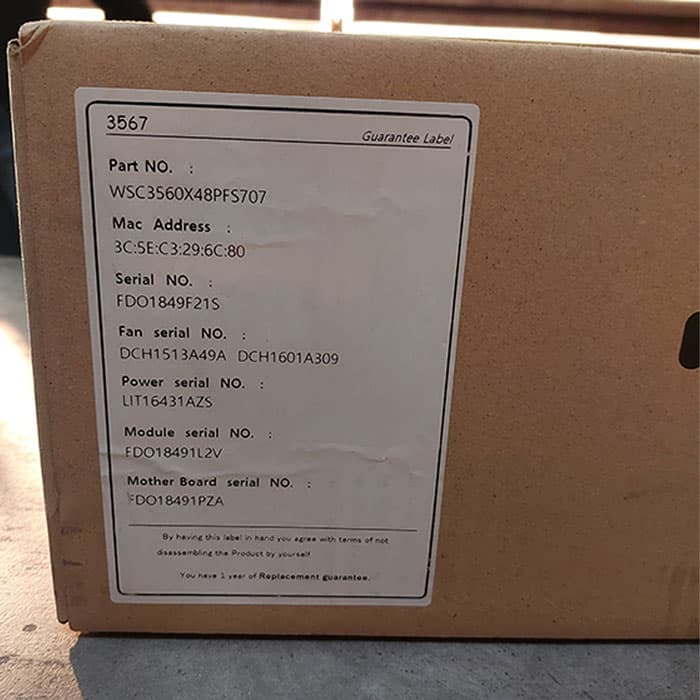 سوئیچ سیسکو مدل Cisco WS-3560X-48PFS — تصویر ۴